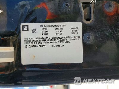 Zdjęcie 13 z 13 samochodu: 2004 CHEVROLET MALIBU LT VIN:1G1ZU54894F103261 - miniatura