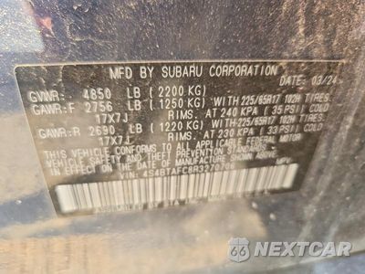 Zdjęcie 12 z 12 samochodu: 2024 SUBARU OUTBACK PREMIUM VIN:4S4BTAFC8R3270706 - miniatura