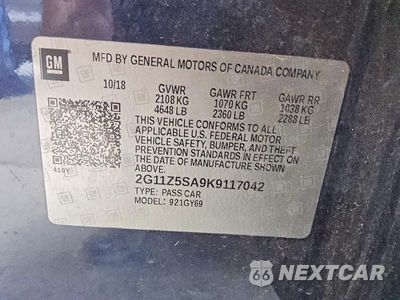 Zdjęcie 12 z 13 samochodu: 2019 CHEVROLET IMPALA LT VIN:2G11Z5SA9K9117042 - miniatura