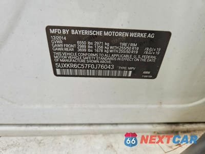 Zdjęcie 13 z 13 samochodu: 2015 BMW X5 XDRIVE50I VIN:5UXKR6C57F0J76043 - miniatura