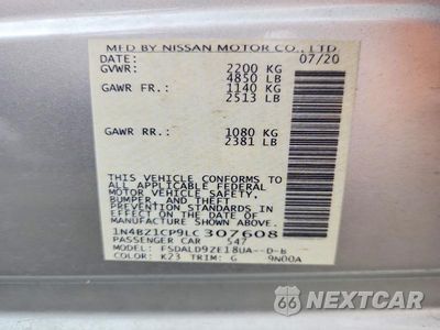 Zdjęcie 12 z 12 samochodu: 2020 NISSAN LEAF SV PLUS VIN:1N4BZ1CP9LC307608 - miniatura