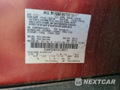 Zdjęcie 12 z 12 samochodu: 2012 FORD TAURUS SEL VIN:1FAHP2EW7CG128275 - miniatura