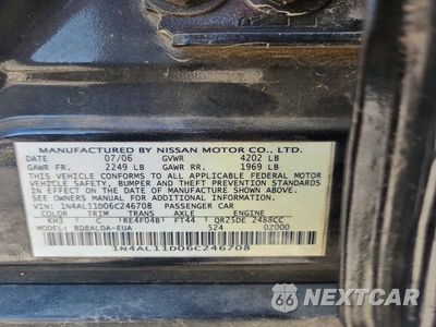 Zdjęcie 12 z 12 samochodu: 2006 NISSAN ALTIMA 2.5 VIN:1N4AL11D06C246708 - miniatura