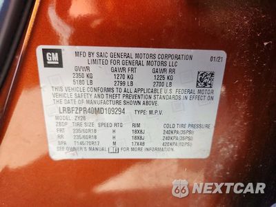 Zdjęcie 13 z 13 samochodu: 2021 BUICK ENVISION ESSENCE VIN:LRBFZPR40MD109294 - miniatura