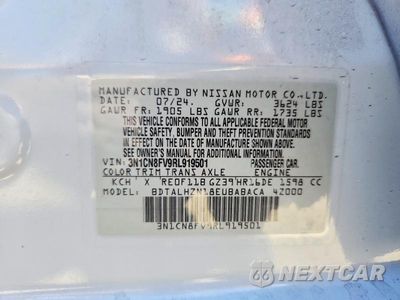 Zdjęcie 12 z 12 samochodu: 2024 NISSAN VERSA SR VIN:3N1CN8FV9RL919501 - miniatura