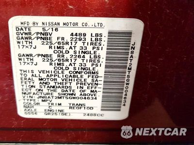 Zdjęcie 13 z 13 samochodu: 2016 NISSAN ROGUE S VIN:JN8AT2MT5GW004634 - miniatura