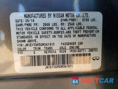Zdjęcie 13 z 13 samochodu: 2016 INFINITI Q50 3.0T PREMIUM VIN:JN1EV7AR5GM341915 - miniatura
