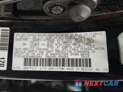 Zdjęcie 12 z 12 samochodu: 2010 TOYOTA TACOMA VIN:3TMLU4EN3AM042884 - miniatura