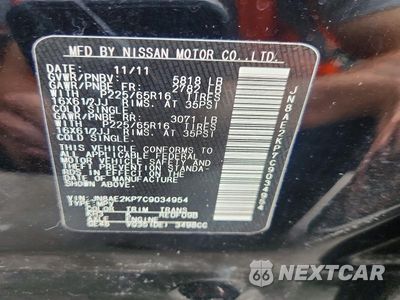 Zdjęcie 12 z 12 samochodu: 2012 NISSAN QUEST 3.5 S VIN:JN8AE2KP7C9034954 - miniatura