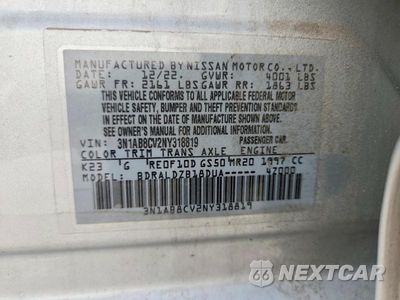 Zdjęcie 12 z 12 samochodu: 2022 NISSAN SENTRA SV VIN:3N1AB8CV2NY318819 - miniatura