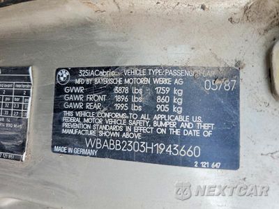 Zdjęcie 12 z 12 samochodu: 1987 BMW 325 I AUTOMATIC VIN:WBABB2303H1943660 - miniatura