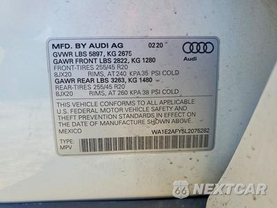 Zdjęcie 14 z 14 samochodu: 2020 AUDI Q5 E PREMIUM PLUS VIN:WA1E2AFY5L2075282 - miniatura