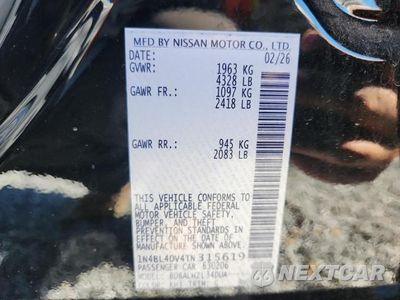 Zdjęcie 12 z 12 samochodu: 2026 NISSAN ALTIMA SV VIN:1N4BL4DV4TN315619 - miniatura