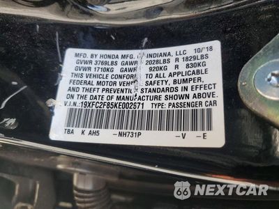Zdjęcie 12 z 12 samochodu: 2019 HONDA CIVIC SPORT VIN:19XFC2F85KE002671 - miniatura