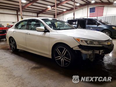 Czwarte zdjęcie samochodu z boku: 2017 HONDA ACCORD SPORT VIN:1HGCR2F54HA162853 - miniatura
