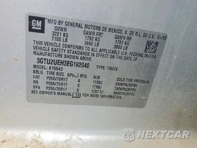 Zdjęcie 12 z 12 samochodu: 2014 GMC SIERRA K1500 SLE VIN:3GTU2UEH3EG182040 - miniatura