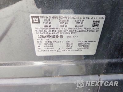 Zdjęcie 13 z 13 samochodu: 2018 CHEVROLET EQUINOX PREMIER VIN:3GNAXNEX8JS554679 - miniatura