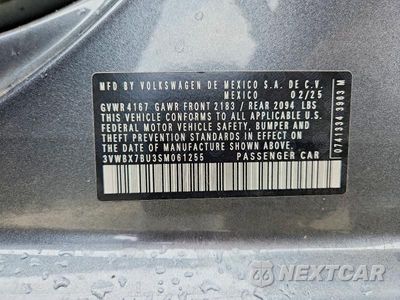 Zdjęcie 12 z 12 samochodu: 2025 VOLKSWAGEN JETTA SPORT VIN:3VWBX7BU3SM061255 - miniatura