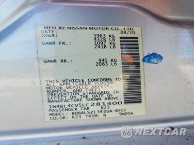 Zdjęcie 12 z 12 samochodu: 2020 NISSAN ALTIMA SR VIN:1N4BL4CV5LC281400 - miniatura