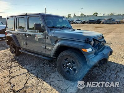 Czwarte zdjęcie samochodu z boku: 2021 JEEP WRANGLER UNLIMITED SPORT VIN:1C4HJXDN6MW571154 - miniatura