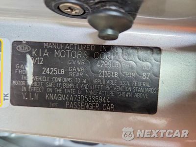 Zdjęcie 12 z 12 samochodu: 2013 KIA OPTIMA LX VIN:KNAGM4A73D5335944 - miniatura
