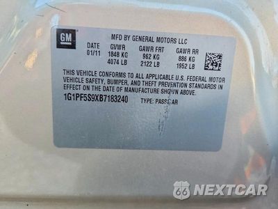 Zdjęcie 12 z 12 samochodu: 2011 CHEVROLET CRUZE LT VIN:1G1PF5S9XB7183240 - miniatura