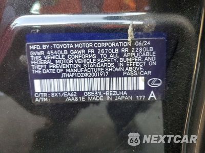 Zdjęcie 12 z 12 samochodu: 2024 LEXUS IS 500 F SPORT PERFORMANCE PREMIUM VIN:JTHAP1D2XR2001917 - miniatura