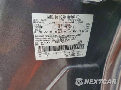 Zdjęcie 13 z 13 samochodu: 2010 FORD EDGE SEL VIN:2FMDK4JC2ABB17358 - miniatura