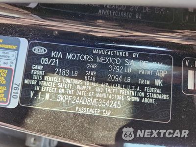 Zdjęcie 12 z 12 samochodu: 2021 KIA FORTE LXS VIN:3KPF24AD8ME354245 - miniatura