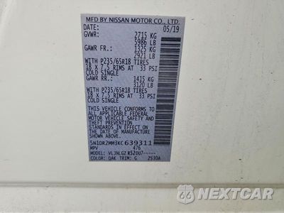 Zdjęcie 13 z 13 samochodu: 2019 NISSAN PATHFINDER SL VIN:5N1DR2MM3KC639311 - miniatura