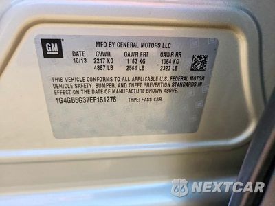 Zdjęcie 13 z 13 samochodu: 2014 BUICK LACROSSE VIN:1G4GB5G37EF151276 - miniatura