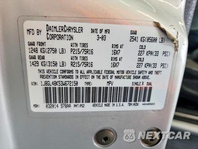 Zdjęcie 14 z 14 samochodu: 2003 JEEP LIBERTY SPORT VIN:1J8GL48K53W672150 - miniatura