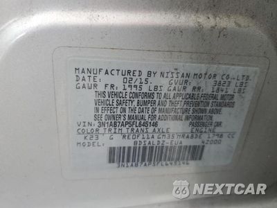 Zdjęcie 13 z 13 samochodu: 2015 NISSAN SENTRA SV VIN:3N1AB7AP5FL645146 - miniatura