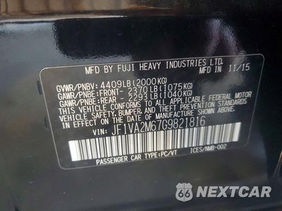 Zdjęcie 12 z 12 samochodu: 2016 SUBARU WRX STI VIN:JF1VA2M67G9821816 - miniatura