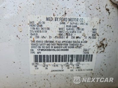 Zdjęcie 14 z 14 samochodu: 2020 FORD EXPLORER VIN:1FMSK8BH5LGC06989 - miniatura