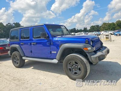 Czwarte zdjęcie samochodu z boku: 2018 JEEP WRANGLER UNLIMITED SPORT VIN:1C4HJXDNXJW198325 - miniatura