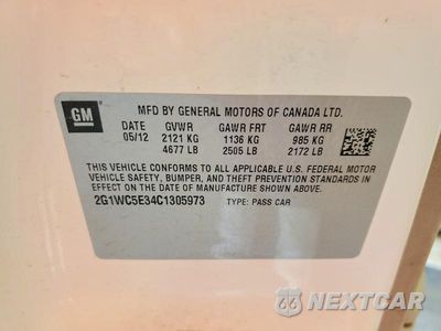 Zdjęcie 12 z 12 samochodu: 2012 CHEVROLET IMPALA LTZ VIN:2G1WC5E34C1305973 - miniatura