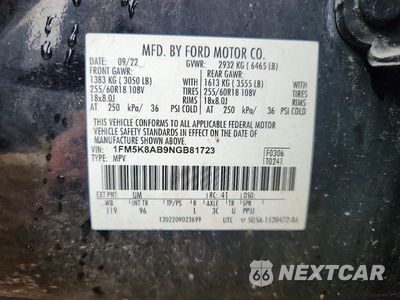 Zdjęcie 13 z 13 samochodu: 2022 FORD EXPLORER POLICE INTERCEPTOR VIN:1FM5K8AB9NGB81723 - miniatura