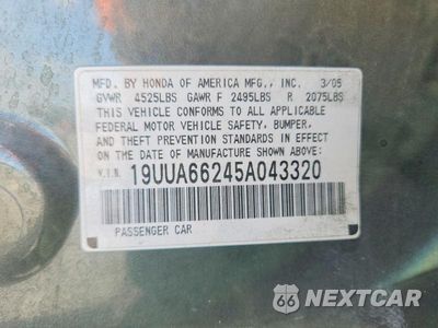 Zdjęcie 13 z 13 samochodu: 2005 ACURA TL VIN:19UUA66245A043320 - miniatura