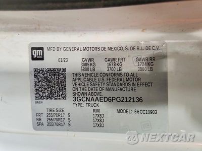 Zdjęcie 23 z 24 samochodu: 2023 CHEVROLET SILVERADO C1500 VIN:3GCNAAED6PG212136 - miniatura