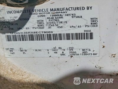 Zdjęcie 12 z 12 samochodu: 2008 FORD F350 SUPER DUTY VIN:1FDWX36RX8EC78069 - miniatura