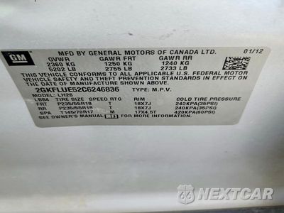 Zdjęcie 13 z 13 samochodu: 2012 GMC TERRAIN SLT VIN:2GKFLUE52C6246836 - miniatura