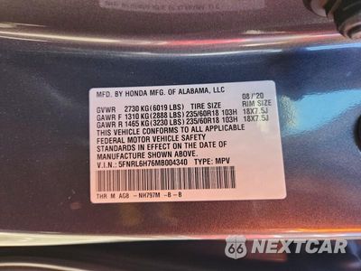 Zdjęcie 14 z 14 samochodu: 2021 HONDA ODYSSEY EXL VIN:5FNRL6H76MB004340 - miniatura