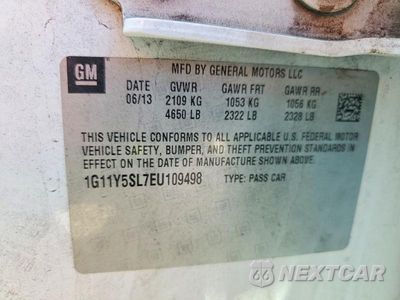 Zdjęcie 13 z 13 samochodu: 2014 CHEVROLET IMPALA LS VIN:1G11Y5SL7EU109498 - miniatura
