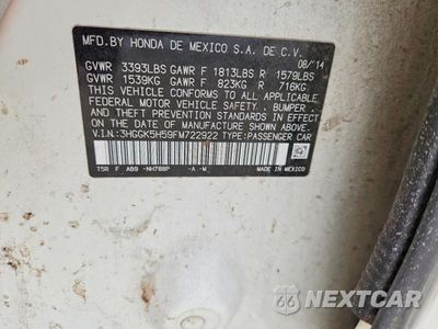 Zdjęcie 12 z 12 samochodu: 2015 HONDA FIT VIN:3HGGK5H59FM722922 - miniatura