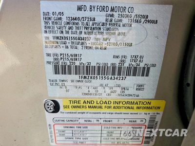 Zdjęcie 13 z 13 samochodu: 2005 FORD FREESTYLE SEL VIN:1FMZK05155GA34237 - miniatura