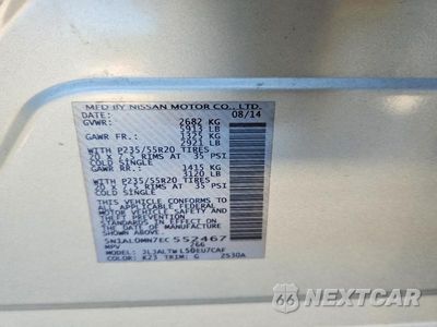 Zdjęcie 13 z 13 samochodu: 2014 INFINITI QX60 BASE VIN:5N1AL0MN7EC552467 - miniatura