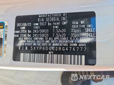 Zdjęcie 14 z 14 samochodu: 2024 KIA TELLURIDE S VIN:5XYP6DGC2RG476777 - miniatura
