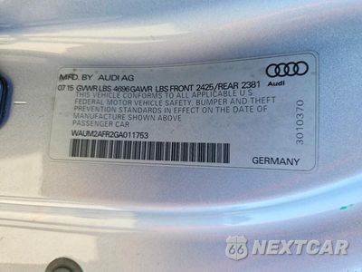 Zdjęcie 12 z 12 samochodu: 2016 AUDI A5 PREMIUM PLUS S-LINE VIN:WAUM2AFR2GA011753 - miniatura