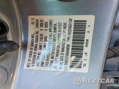 Zdjęcie 13 z 13 samochodu: 2016 HONDA CIVIC EX VIN:2HGFC1F34GH648568 - miniatura